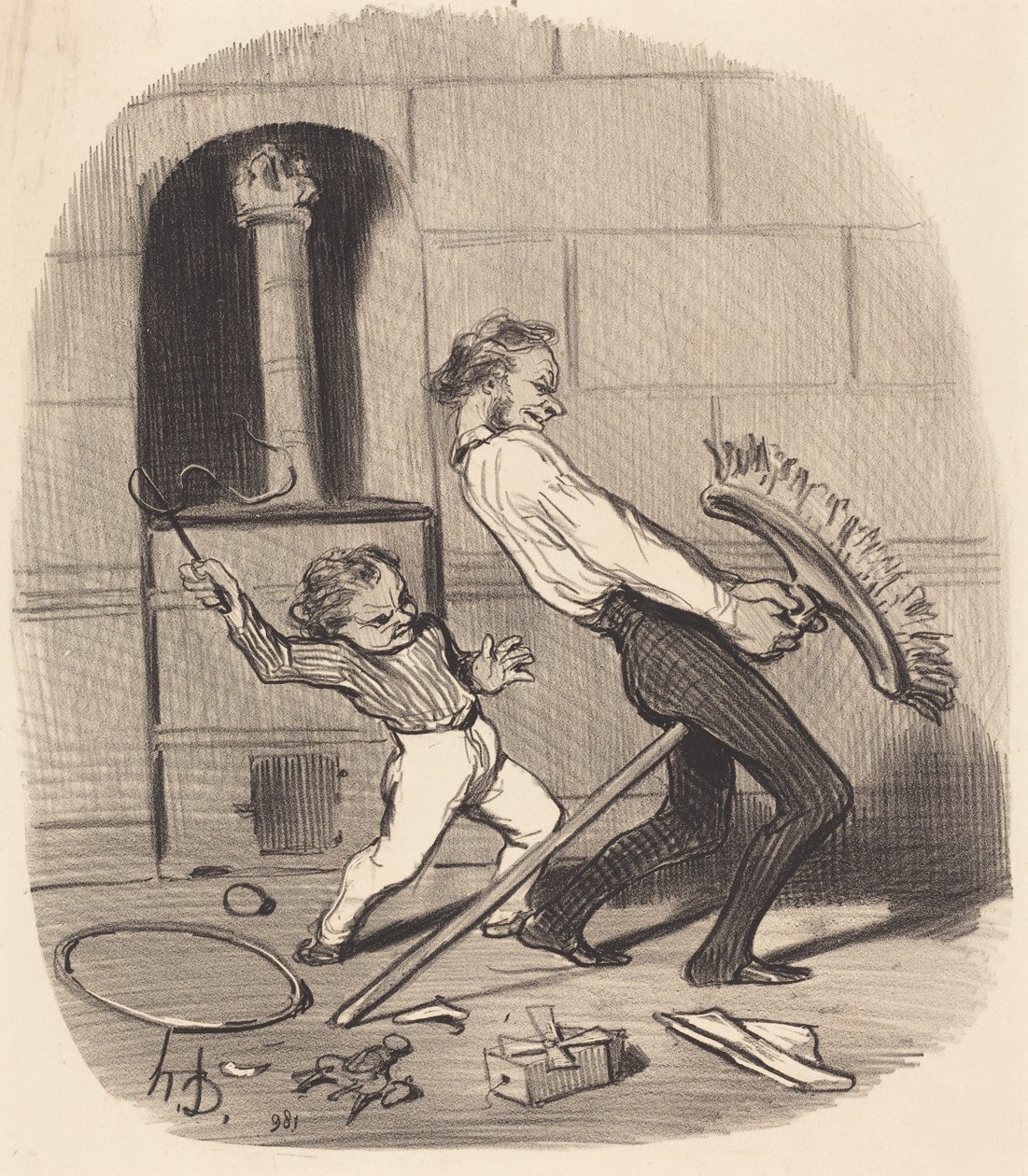 Ridetime, gymnasiet af Honoré Daumier