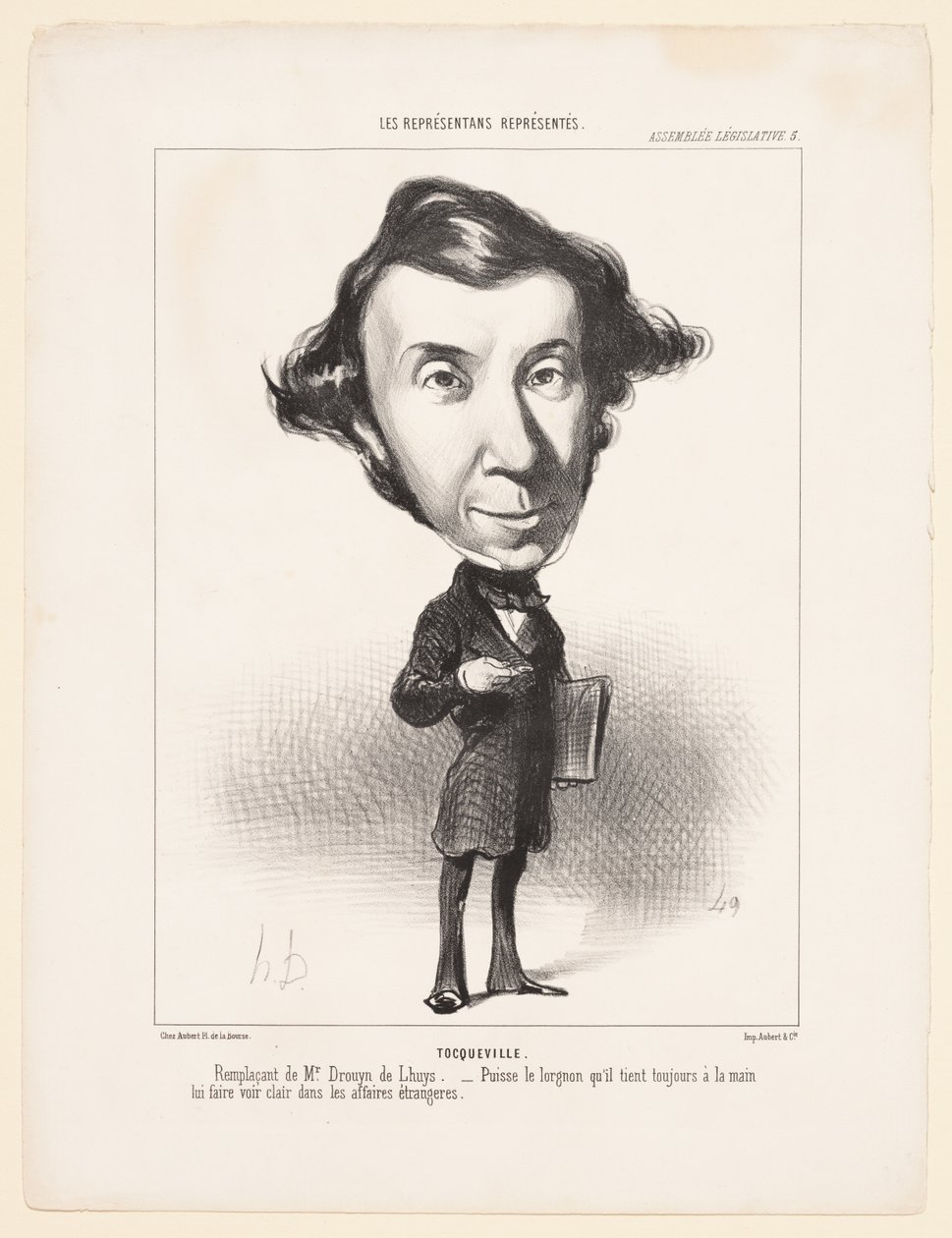 Den lovgivende forsamling: Tocqueville af Honoré Daumier
