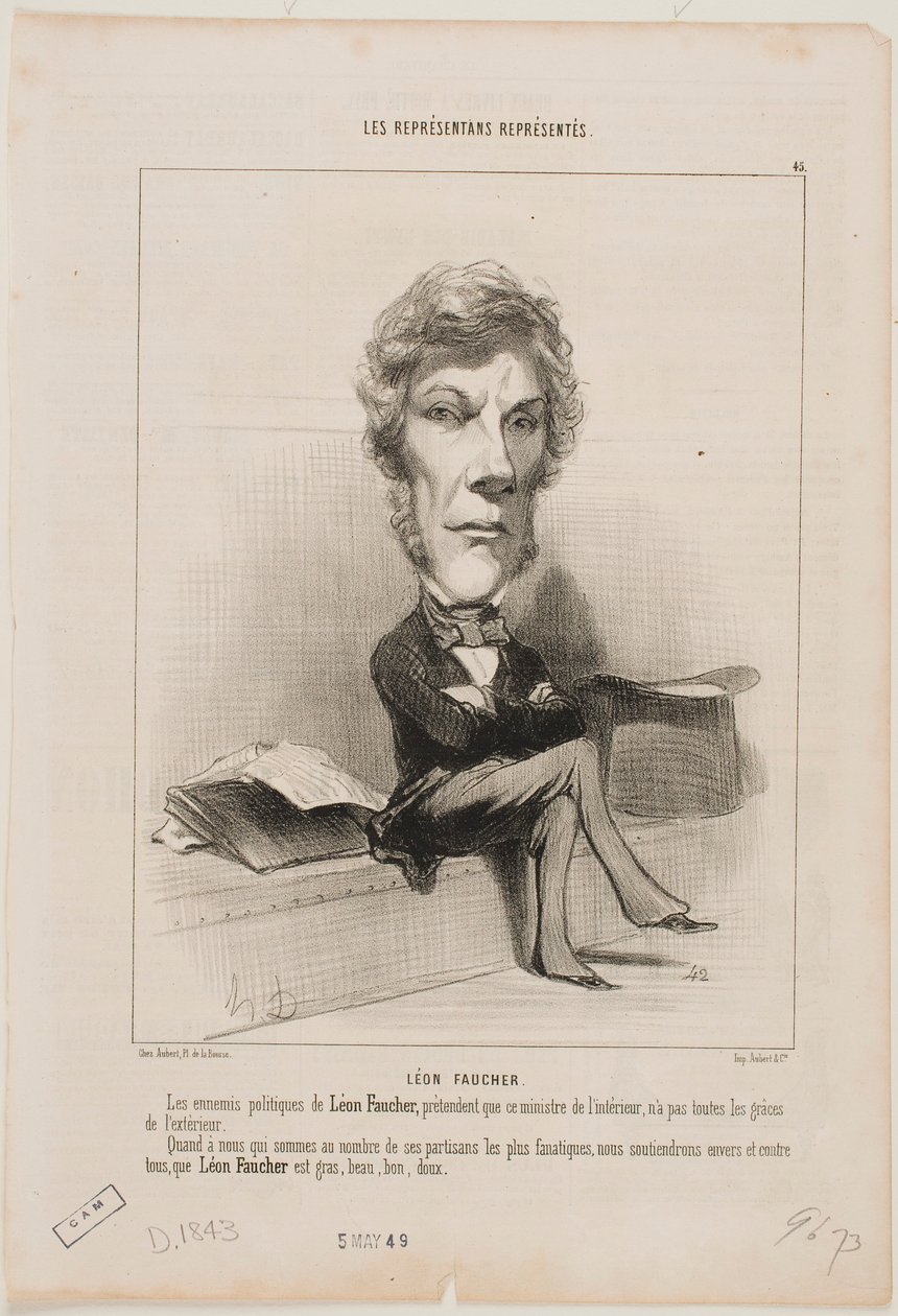 Léon Faucher af Honoré Daumier