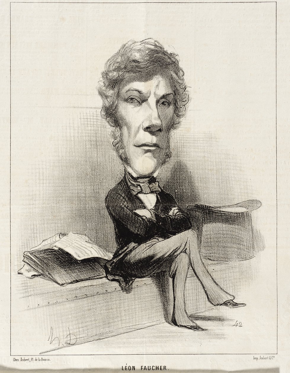 Léon Faucher af Honoré Daumier