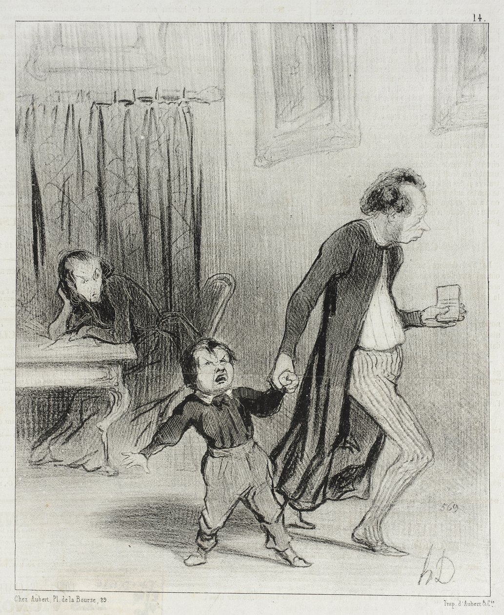 Blåstrømperne (serie af tryk) af Honoré Daumier