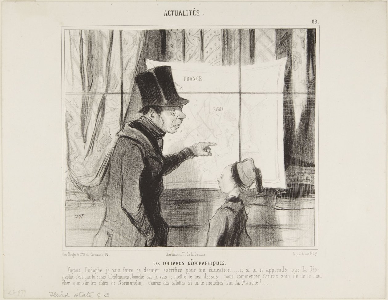 De geografiske tørklæder af Honoré Daumier