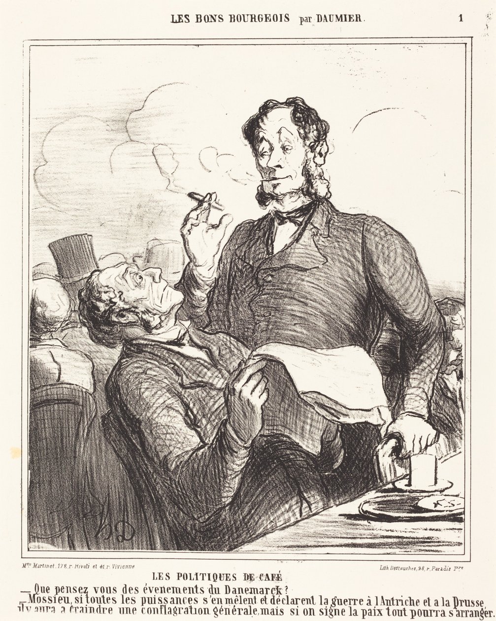 Cafépolitikere af Honoré Daumier