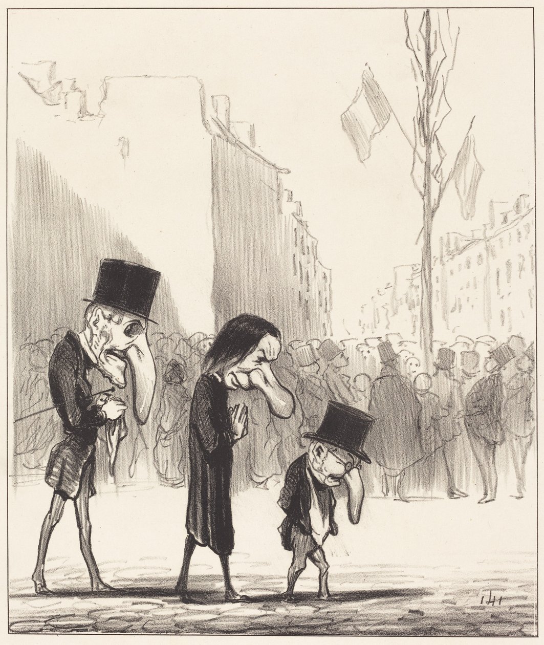 De tre små helgener af Honoré Daumier