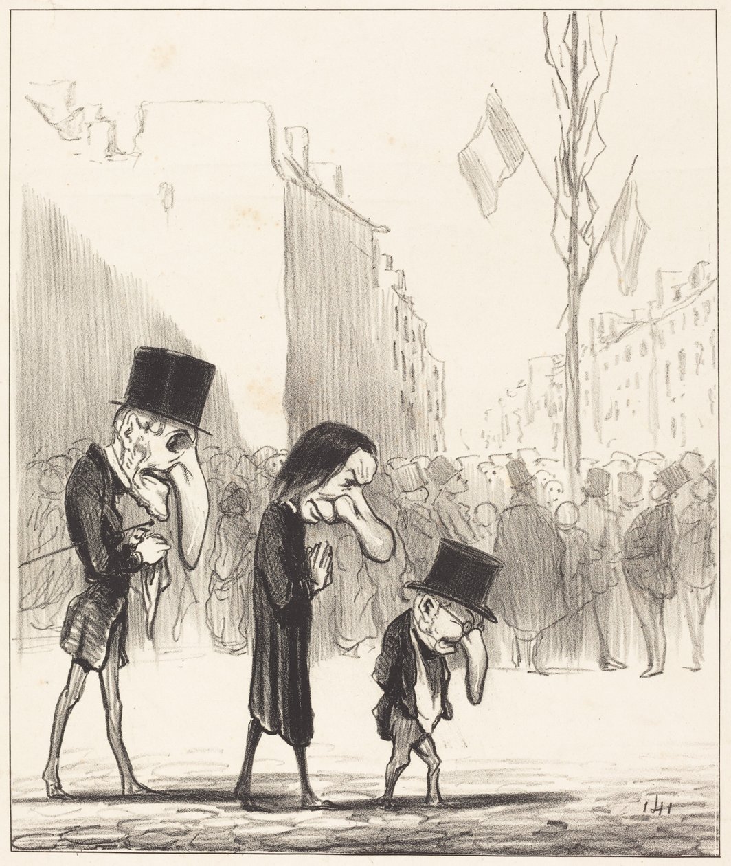 De tre små helgener af Honoré Daumier