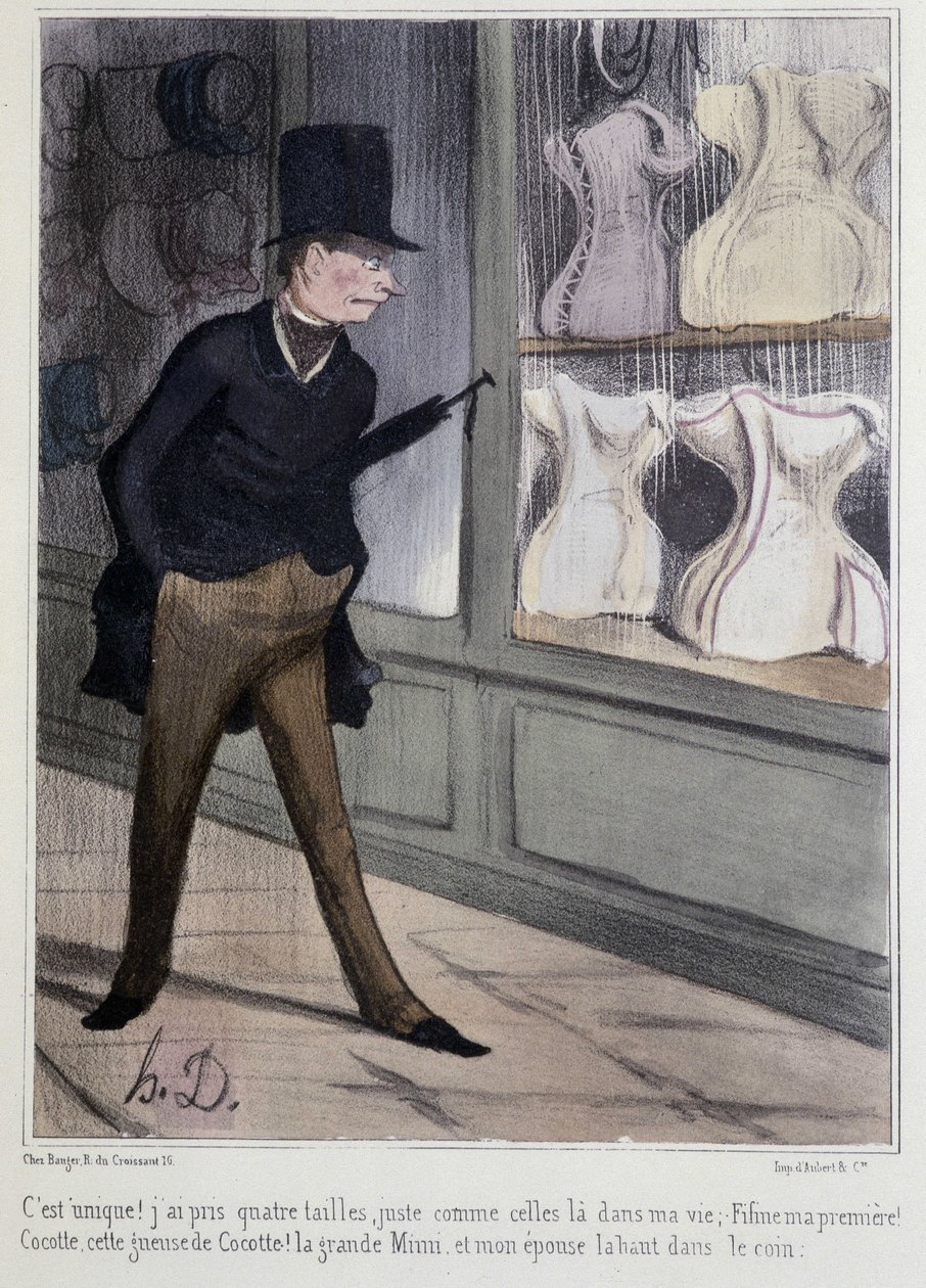 Les korsetter - af Daumier af Honoré Daumier