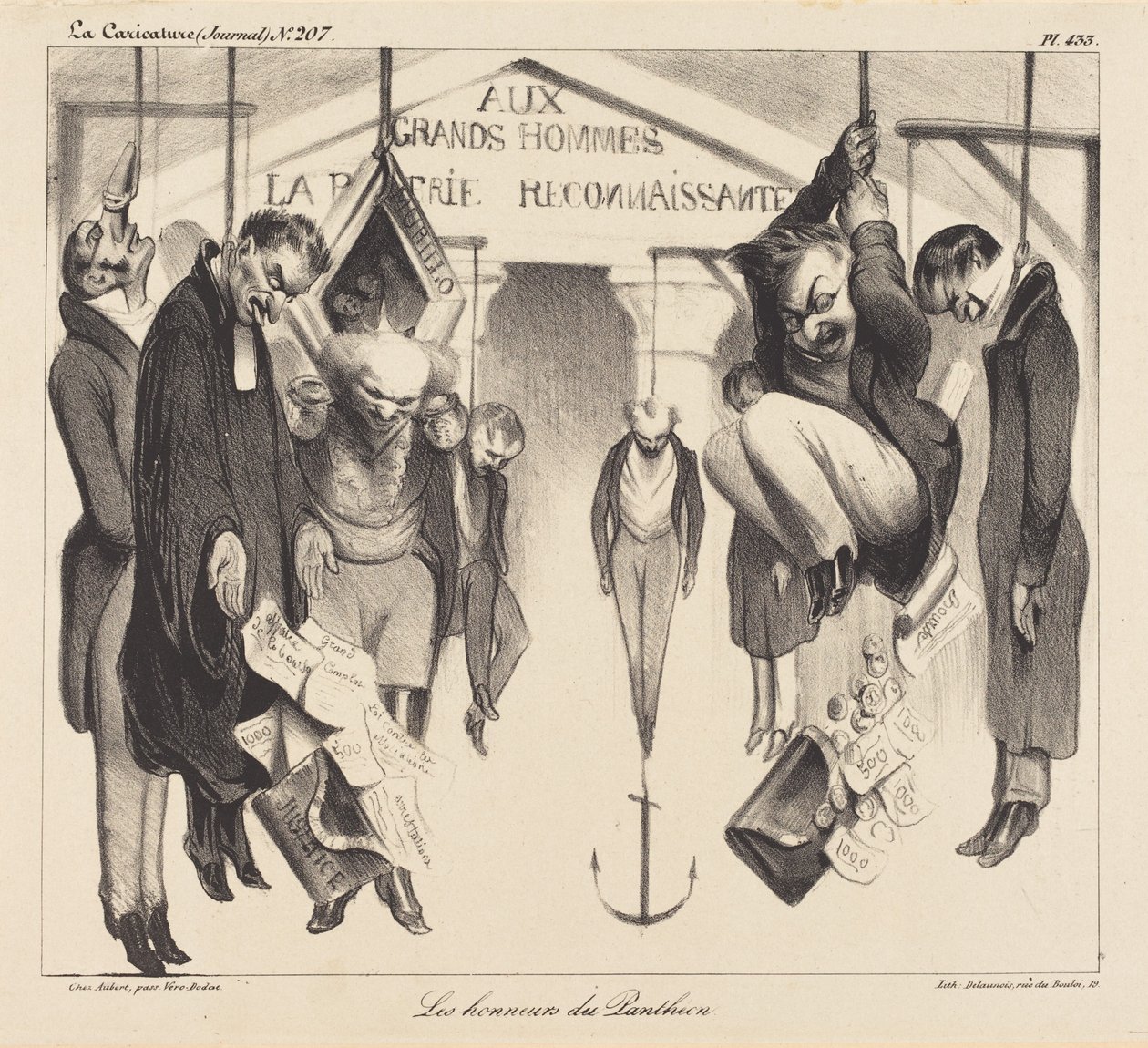 Pantheons hæder af Honoré Daumier