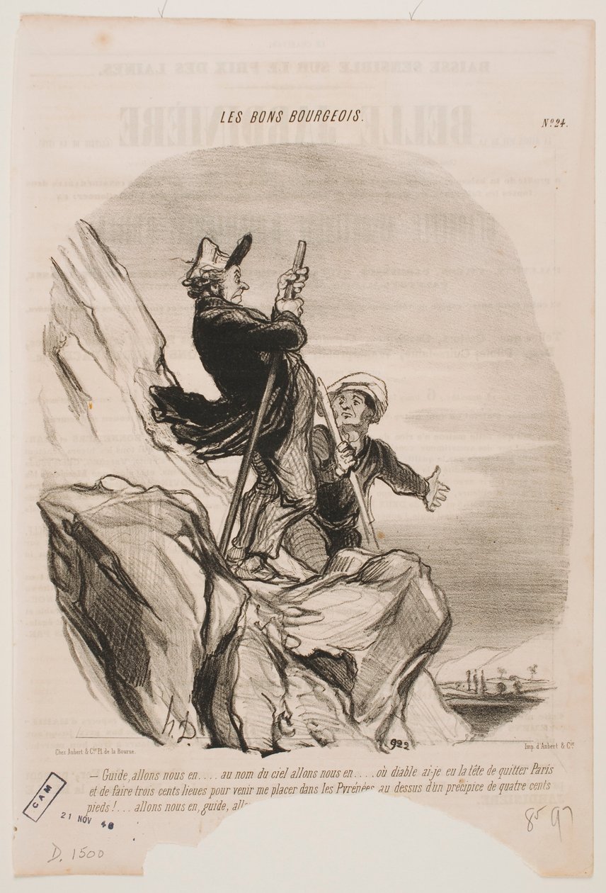 Lad os komme væk herfra, fører, lad os gå. af Honoré Daumier