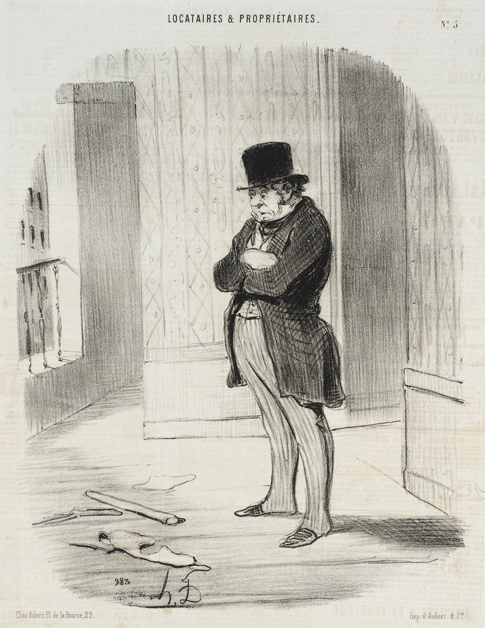Lejere og ejere, serie af tryk af Honoré Daumier