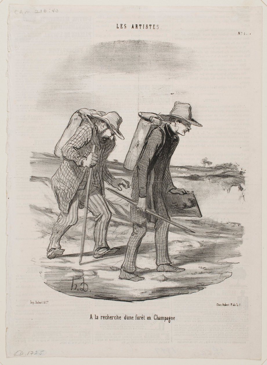 På jagt efter en skov i Champagne af Honoré Daumier