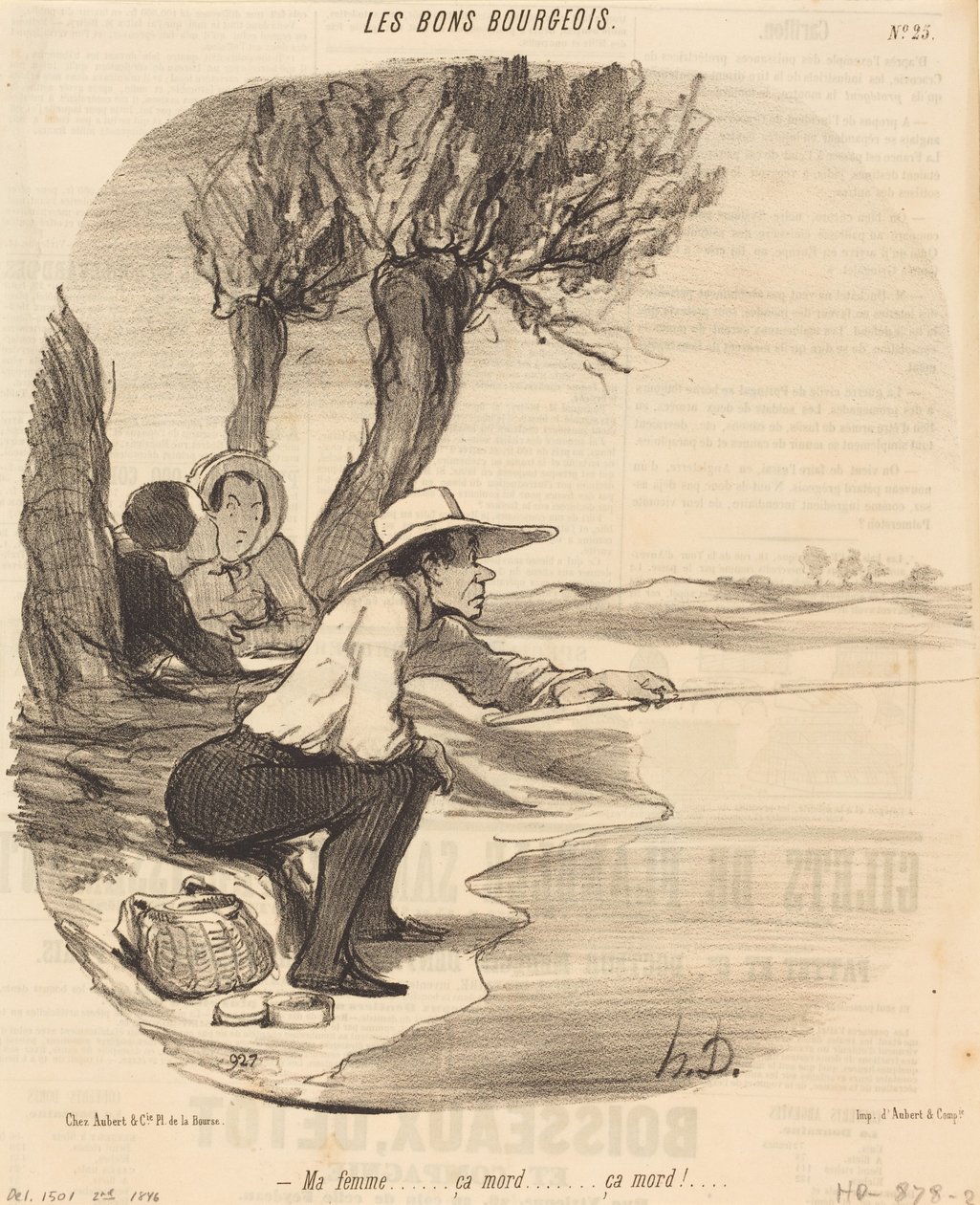 Min kone... hun bider... hun bider! af Honoré Daumier