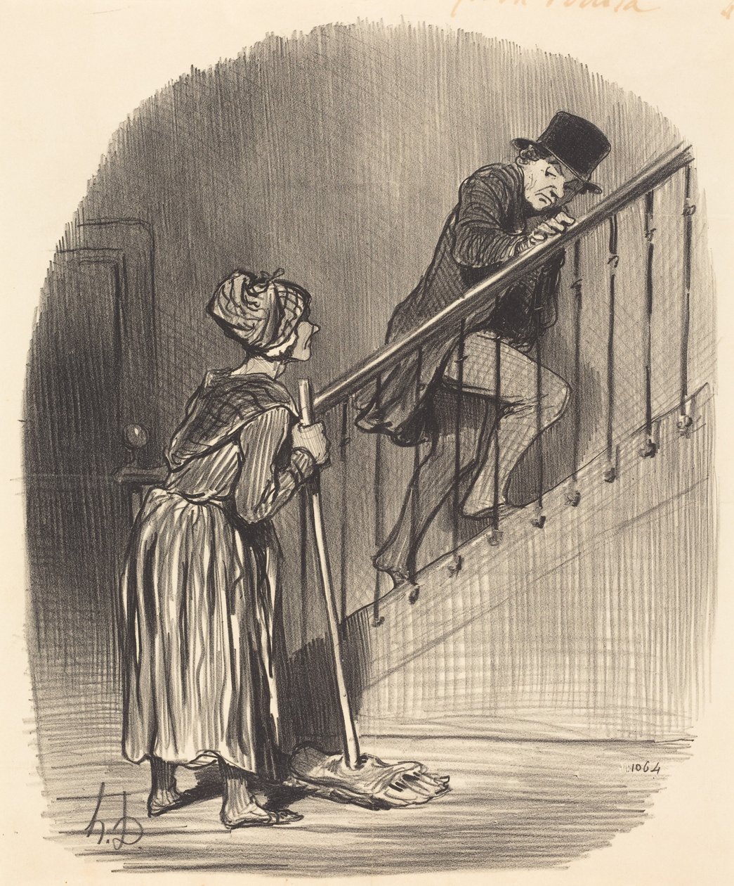 Er min kone hjemme af Honoré Daumier
