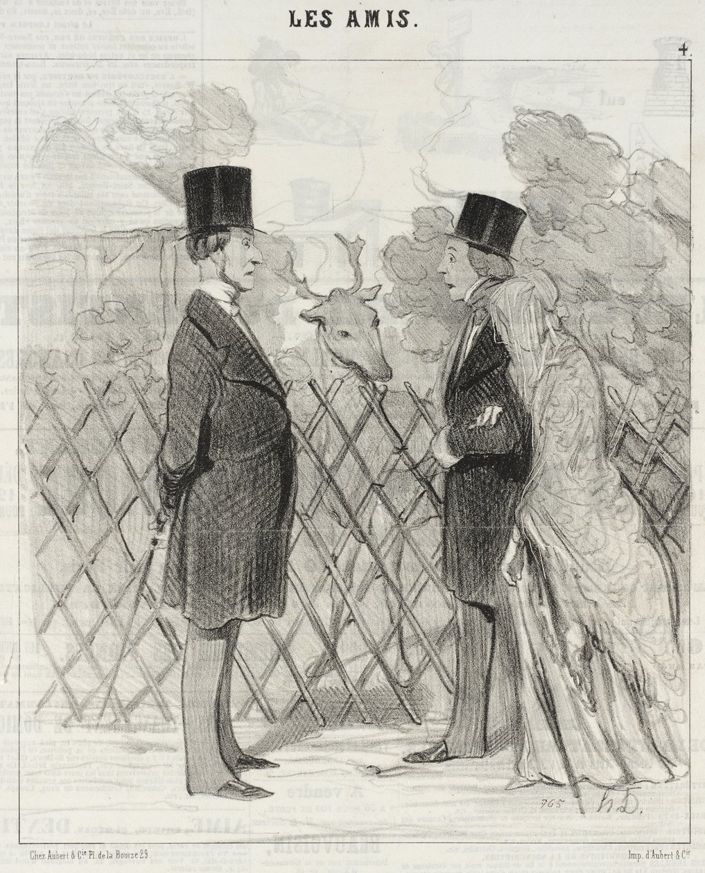 Madame Cabassol går tur... af Honoré Daumier