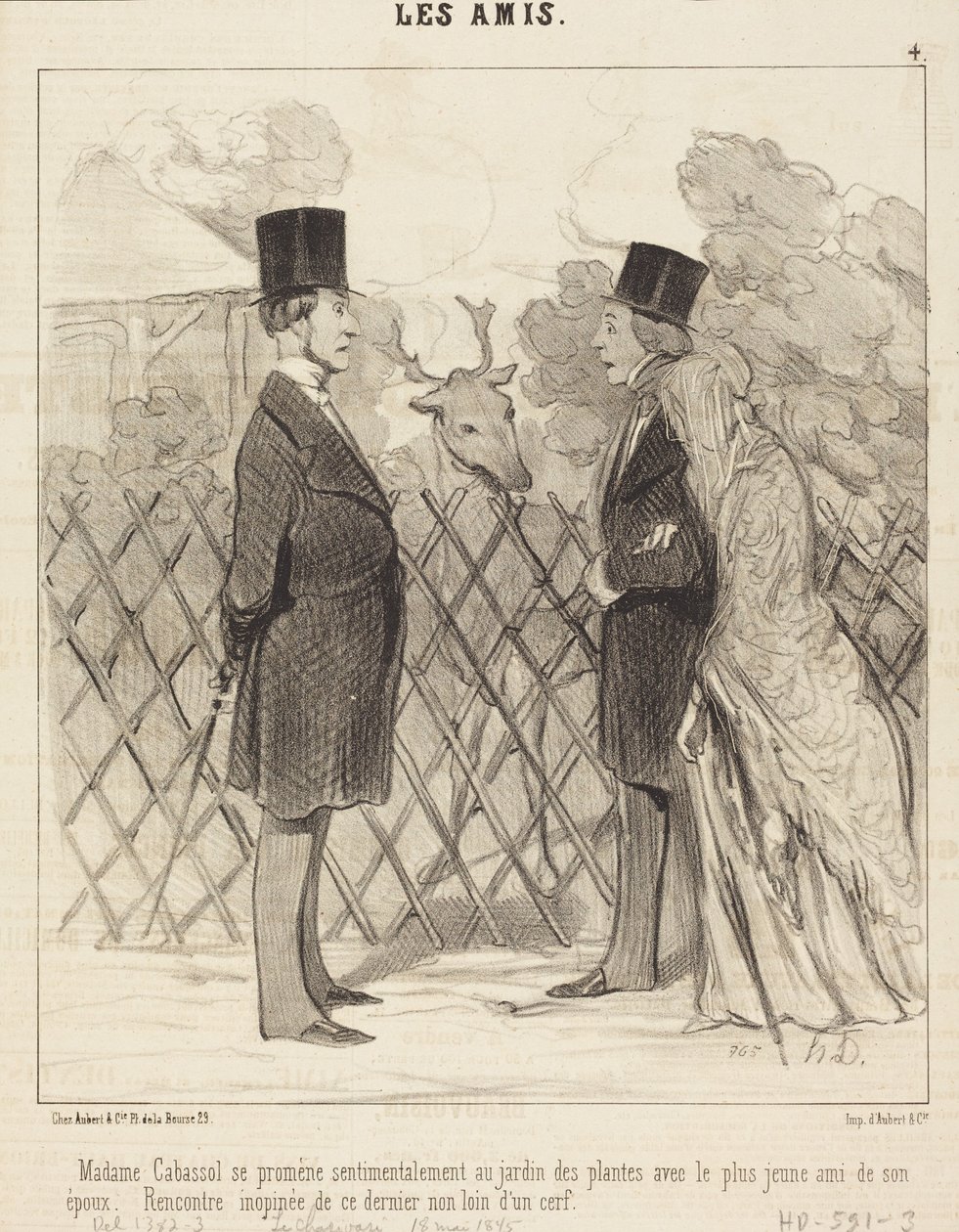 Madame Cabassol går en tur... af Honoré Daumier