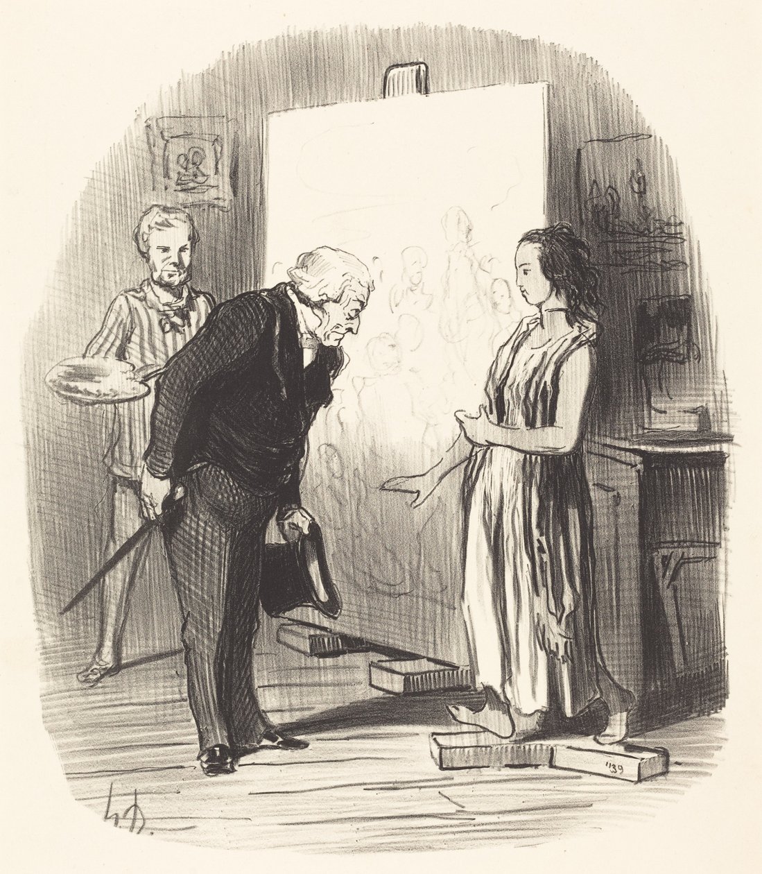 Madame, jeg har æren! af Honoré Daumier