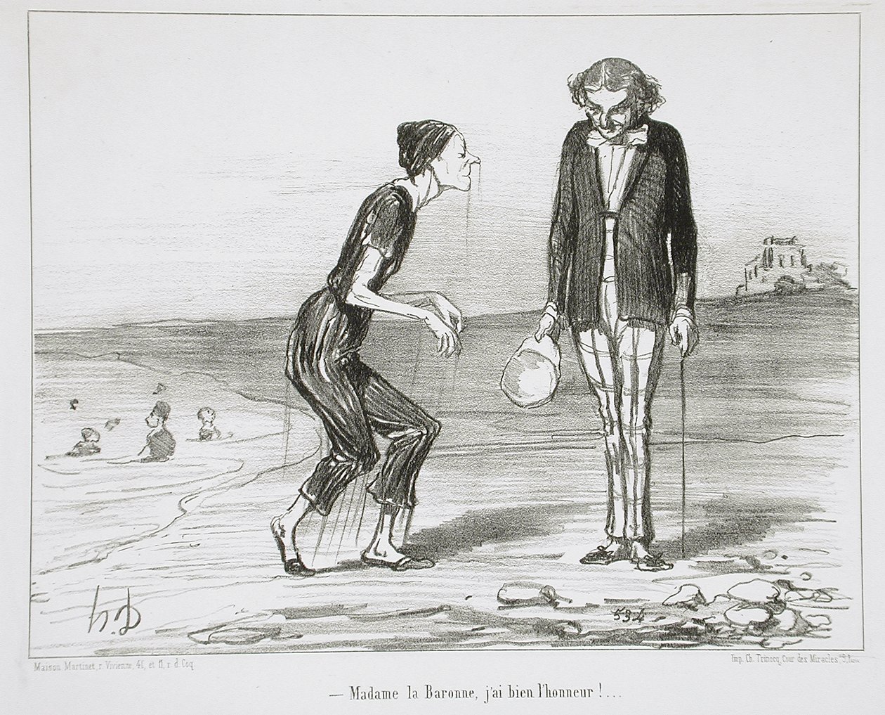 Madame la Baronne, jeg har den ære! af Honoré Daumier
