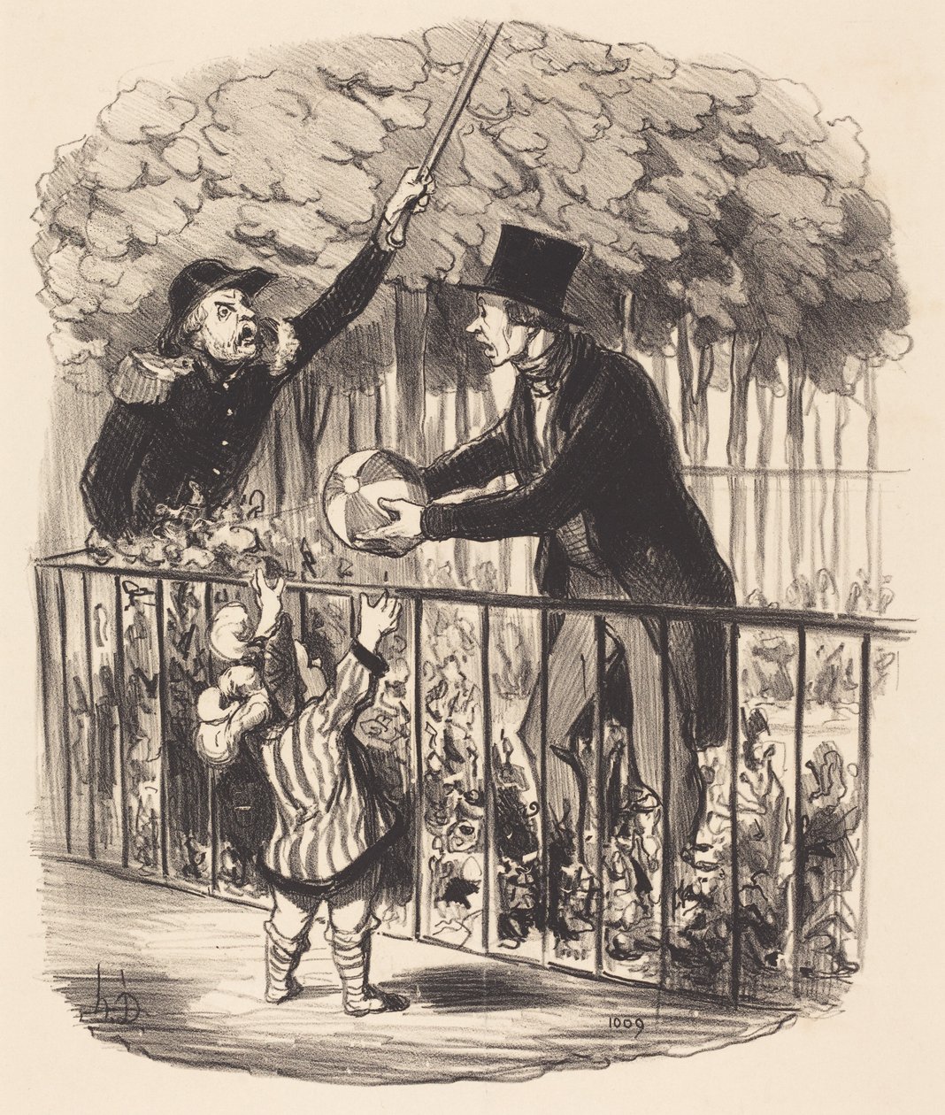Men jeg siger jo, at det er hans ballon... af Honoré Daumier