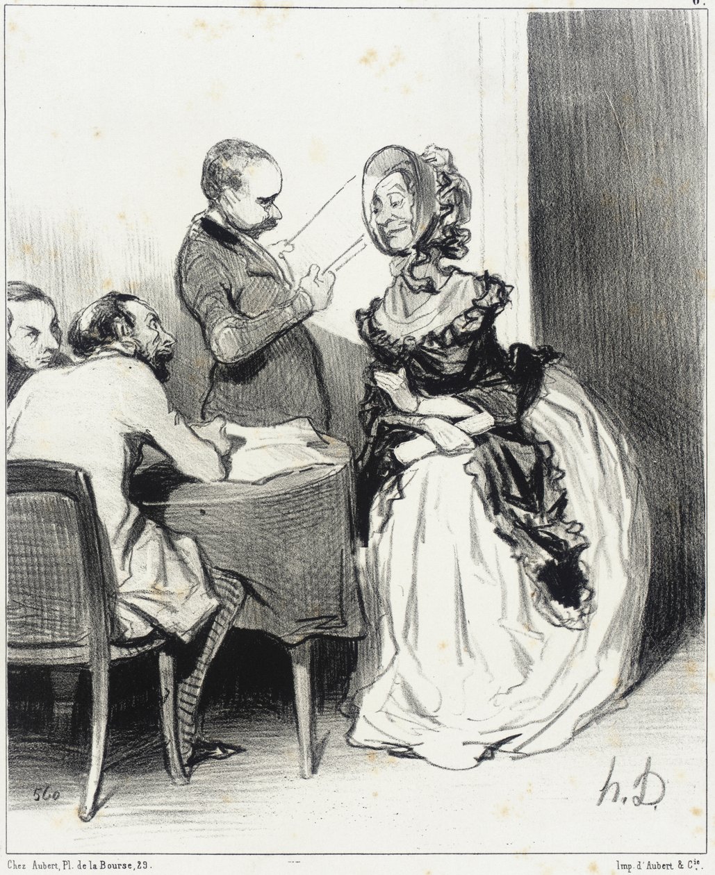 Mine herrer, jeg er kommet for at tilbyde jeres avis... af Honoré Daumier