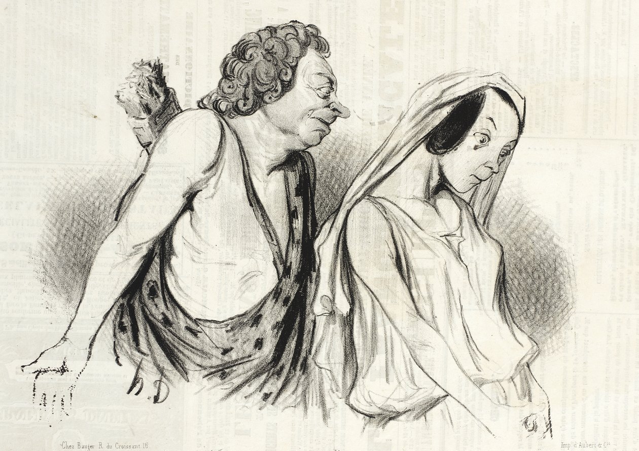 Min stridsvogn, mine kastespyd... (Faidra) af Honoré Daumier