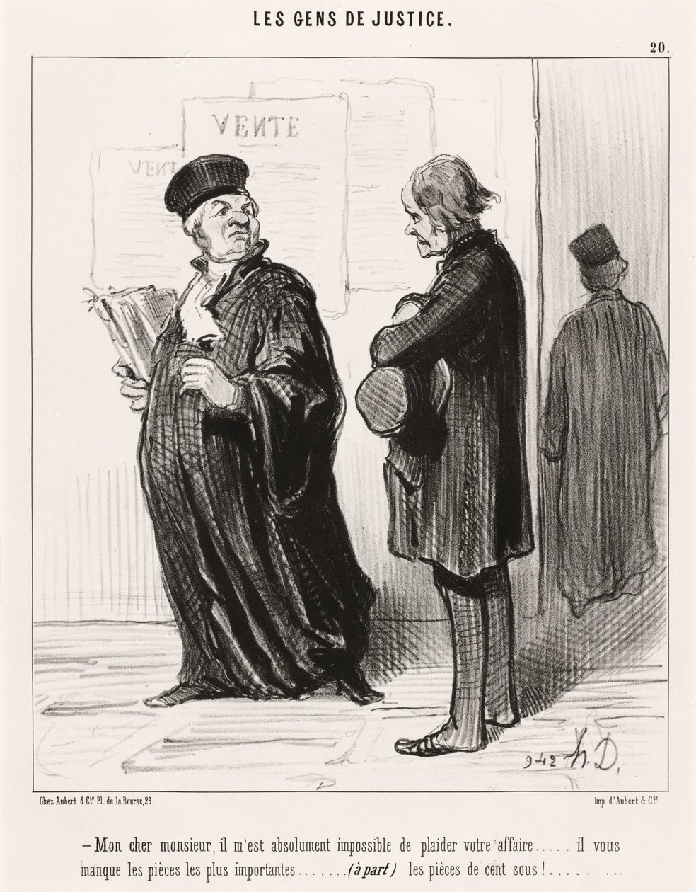 Min kære herre... det er umuligt at føre Deres sag af Honoré Daumier