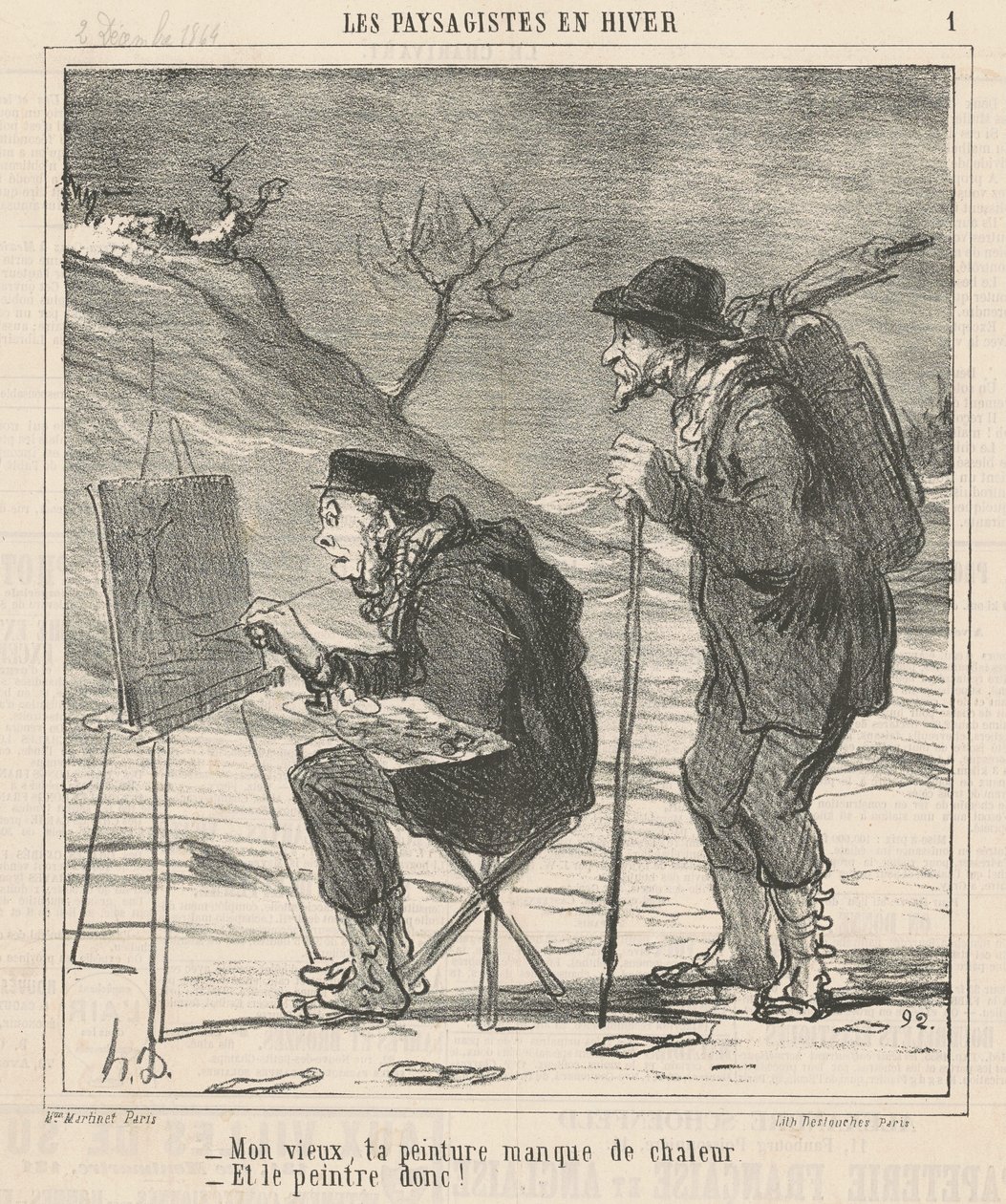 Dude, dit maleri mangler varme... af Honoré Daumier
