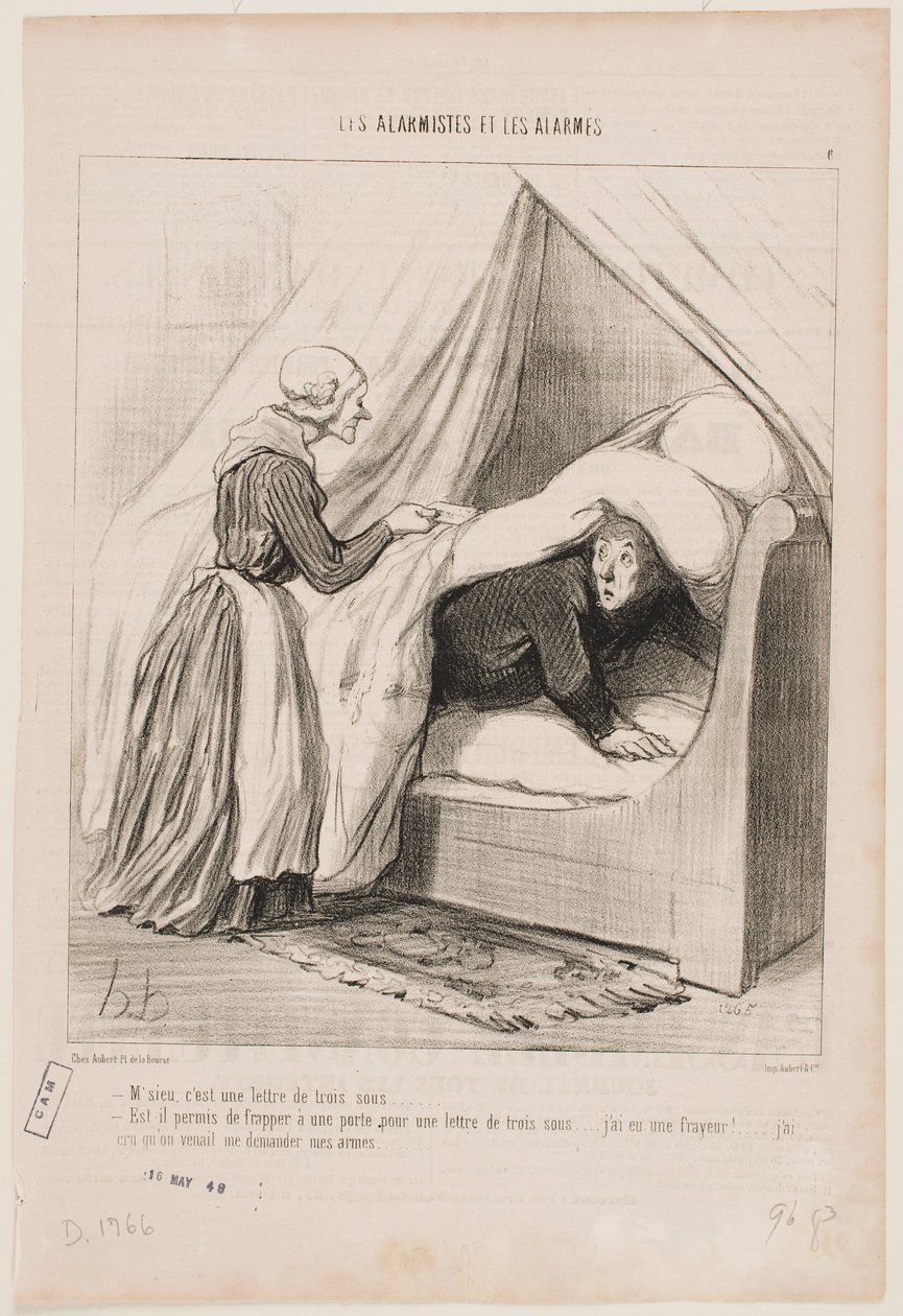 Herre, det er et brev til tre cent... af Honoré Daumier