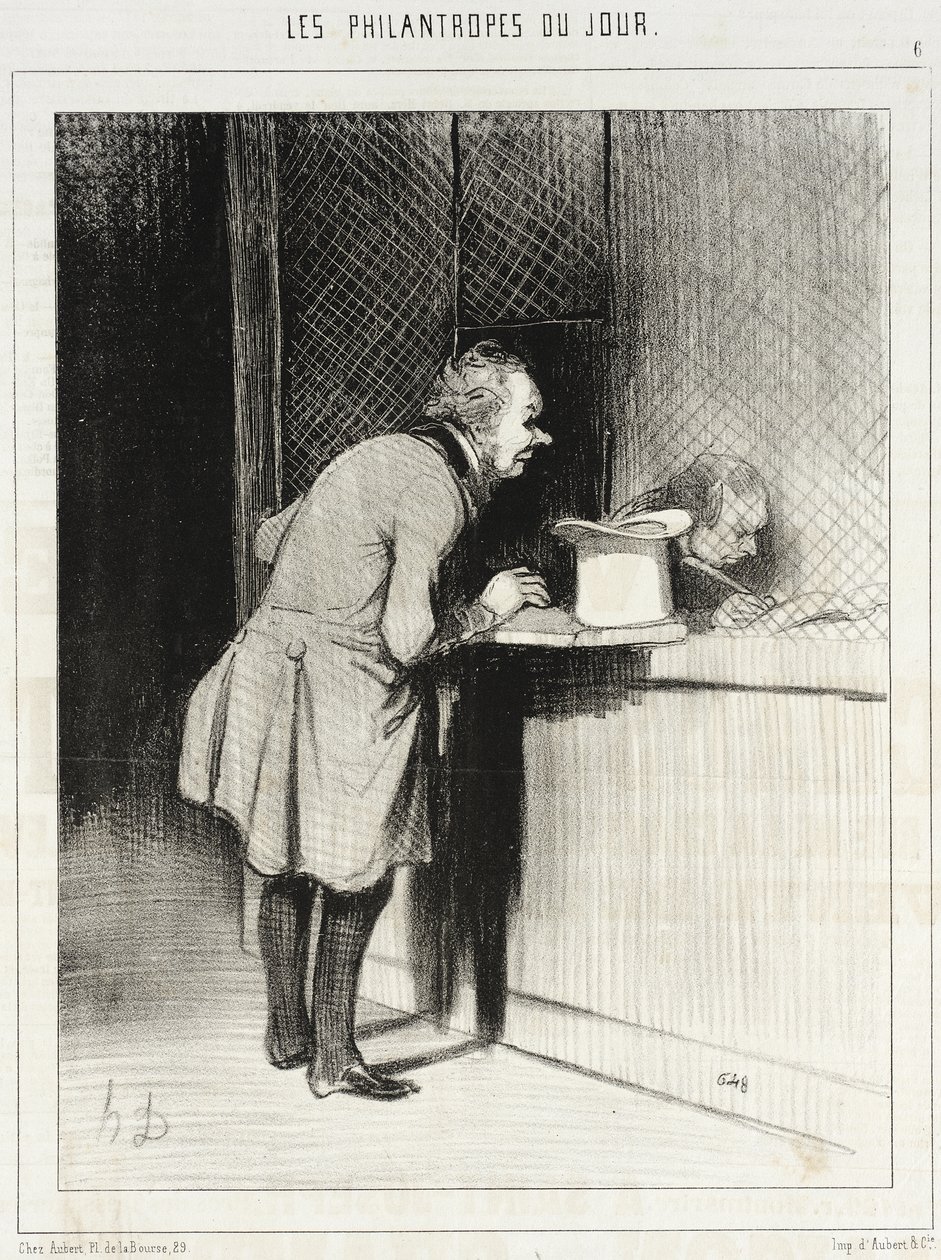 Hr., jeg vil gerne støtte indsamlingen til jordskælvet i Batignoles... af Honoré Daumier