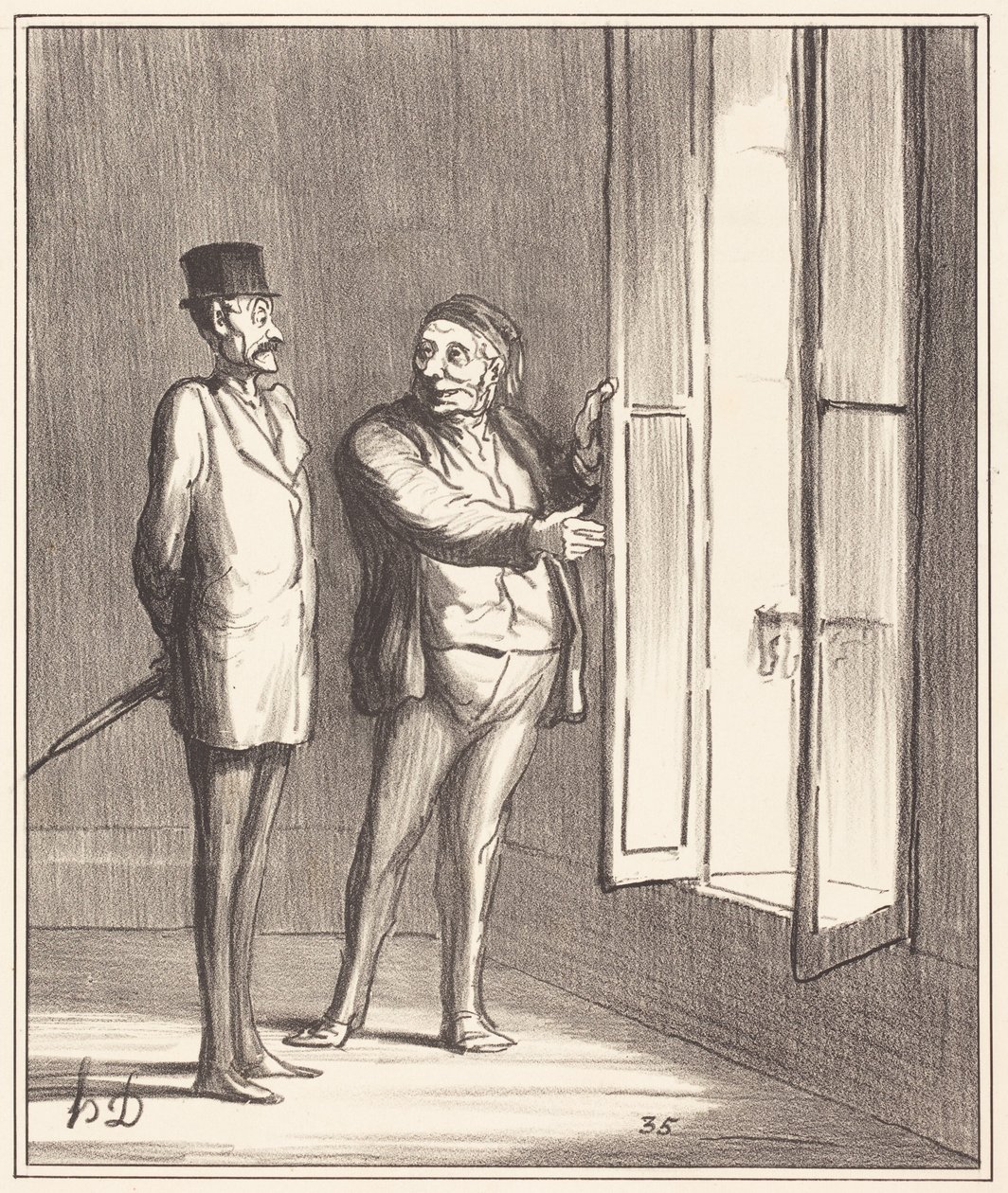 Herren vil have det meget godt her... af Honoré Daumier