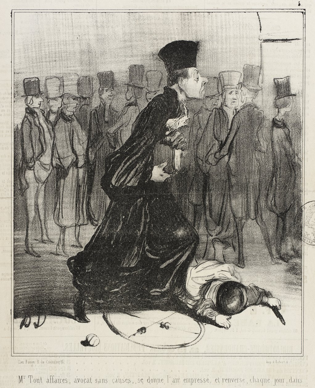 Hr. Tout-Affaires, advokat uden sager... af Honoré Daumier