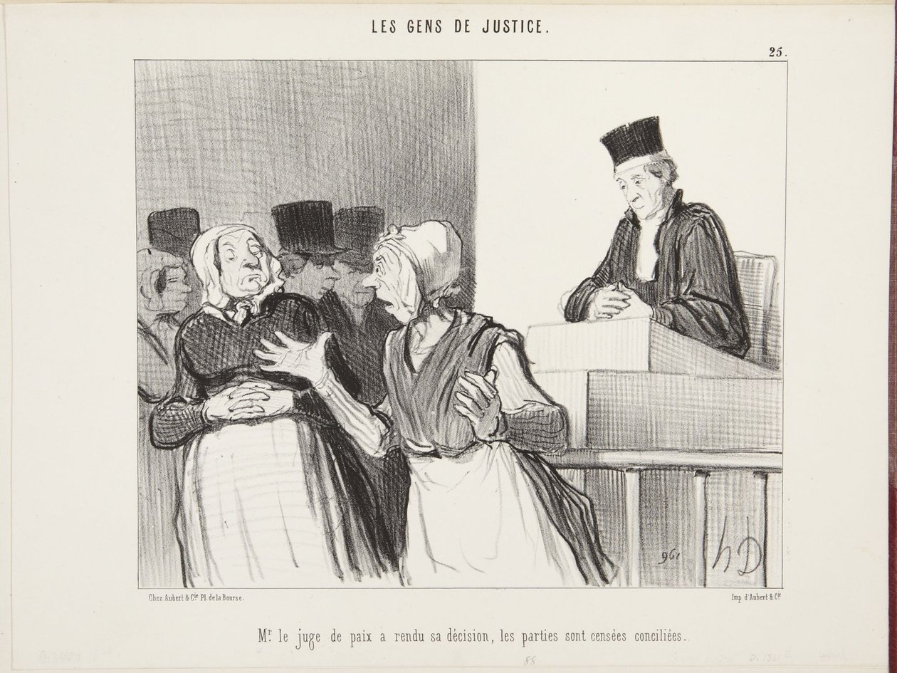 Fredsommeren har afsagt sin afgørelse, parterne anses for forligte af Honoré Daumier