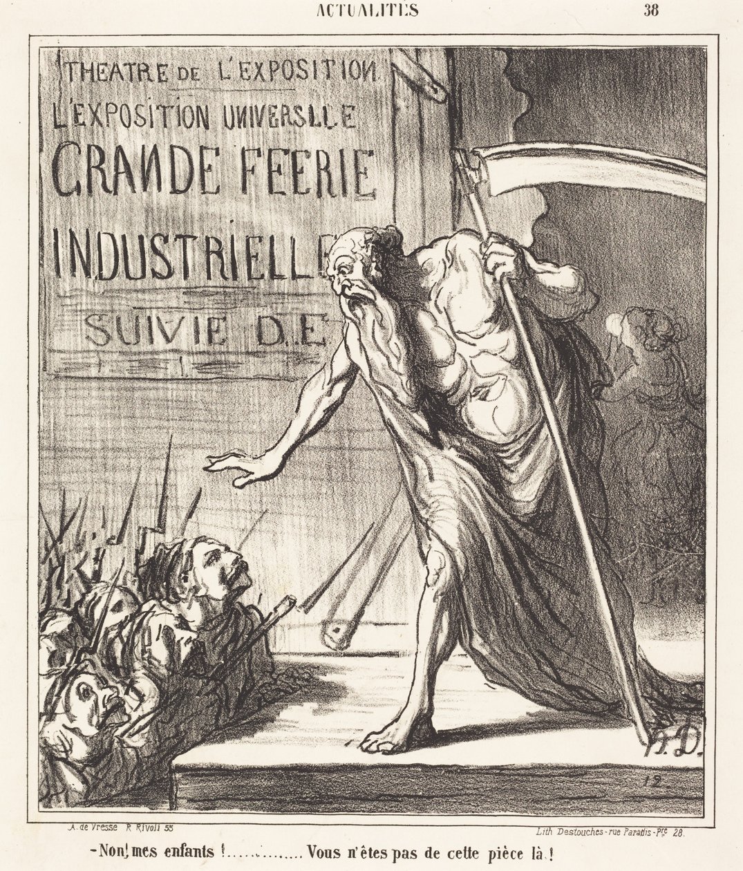 Nej... De er ikke fra dette værelse! af Honoré Daumier