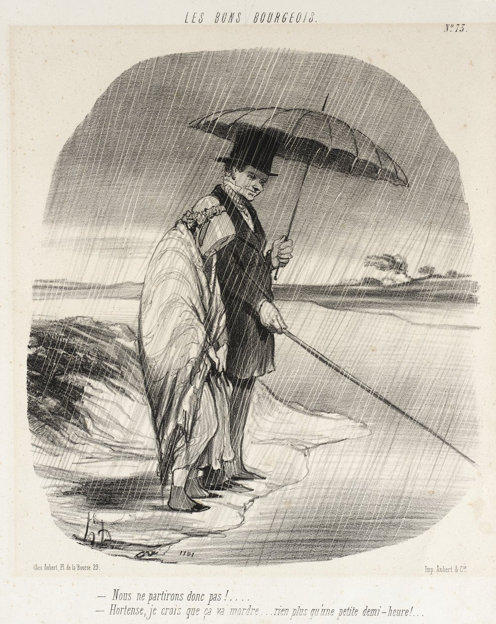 Så vi rejser altså ikke!... af Honoré Daumier