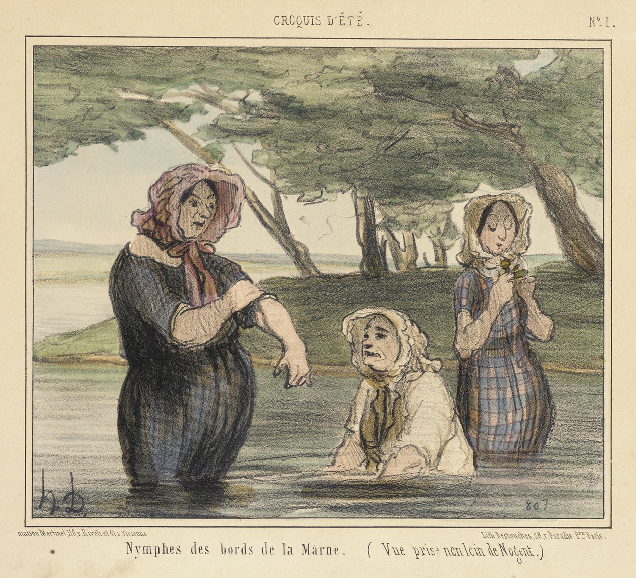 Nymfer ved Marnes bredder af Honoré Daumier