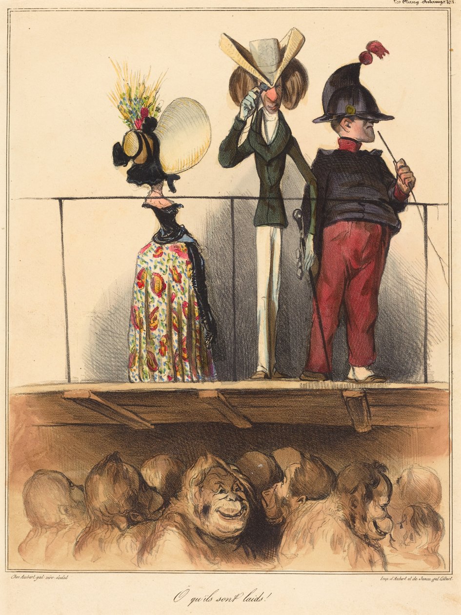 Åh, hvor er de grimme! af Honoré Daumier