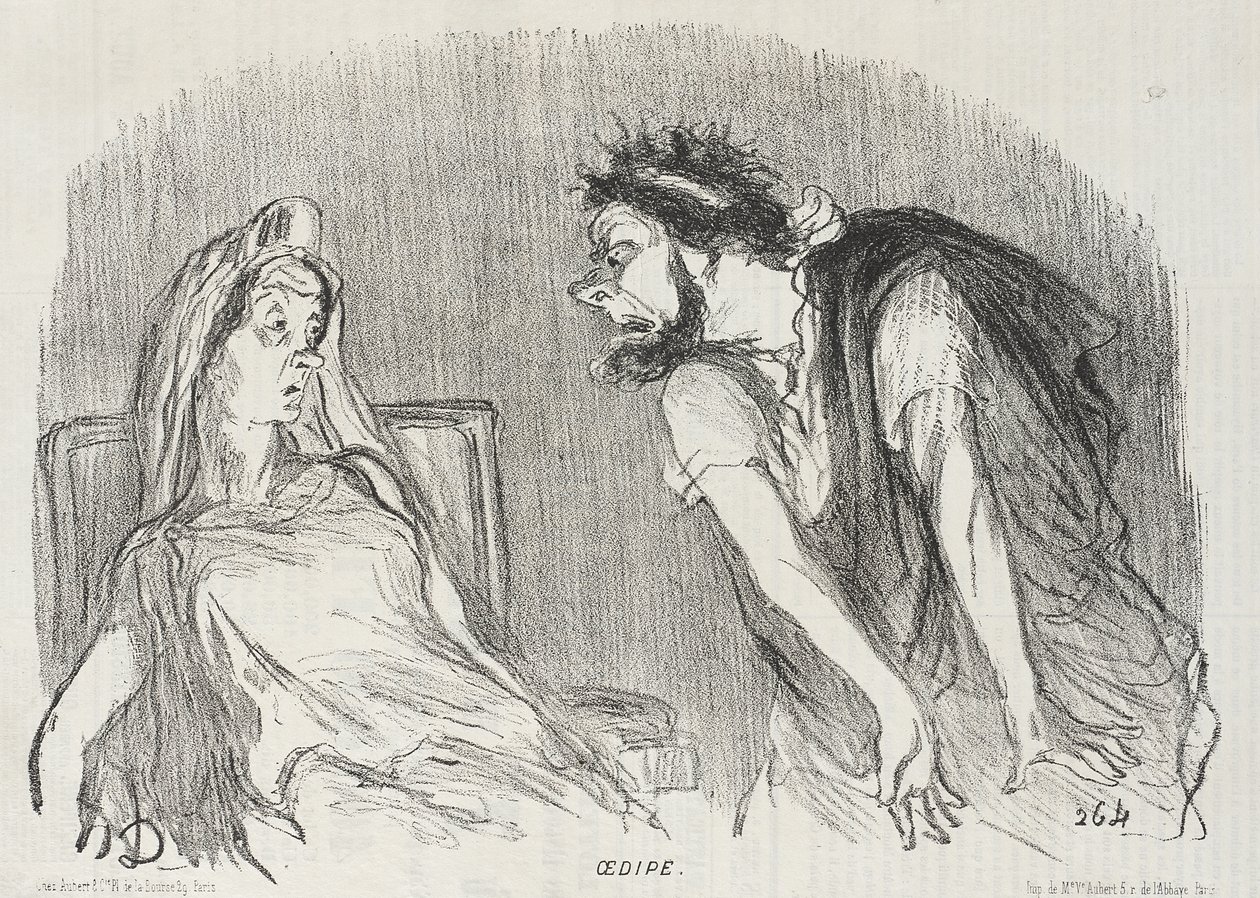 Ødipus af Honoré Daumier