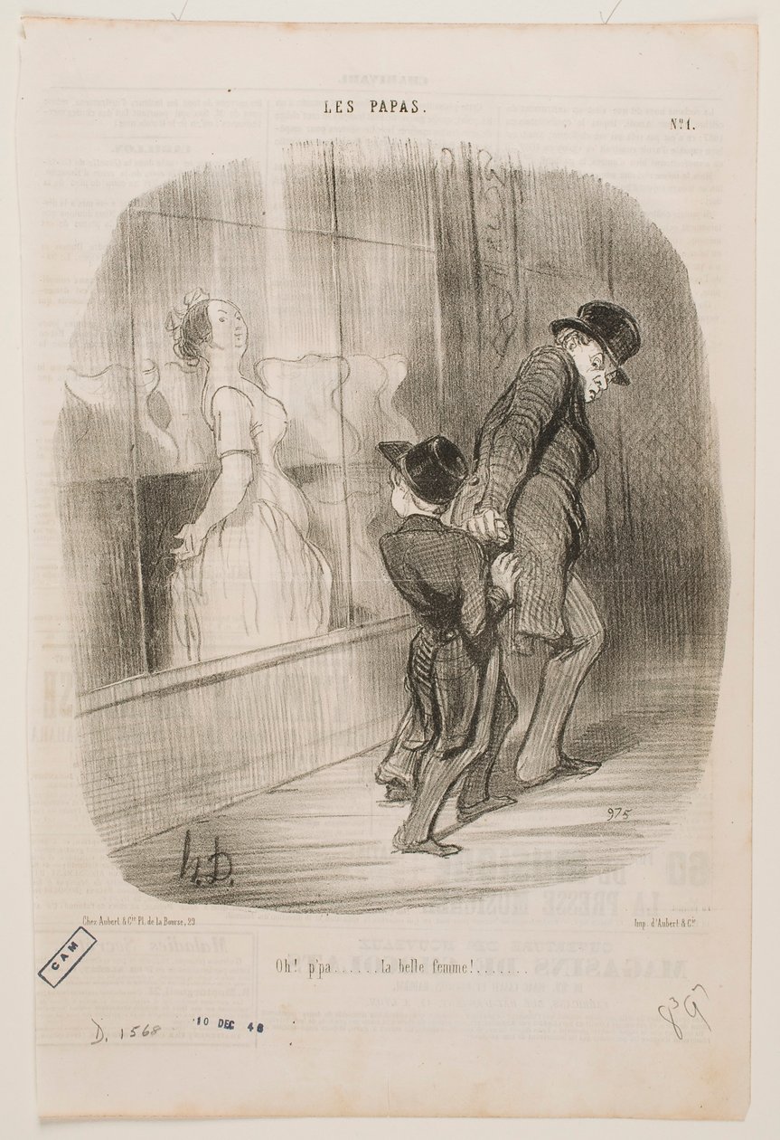 Åh, far, ... sikke en smuk kvinde! af Honoré Daumier