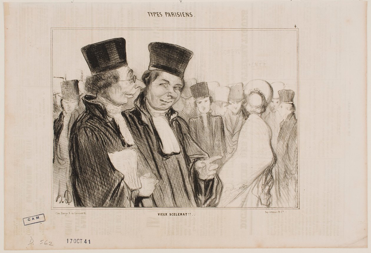 Gamle skurk!! af Honoré Daumier