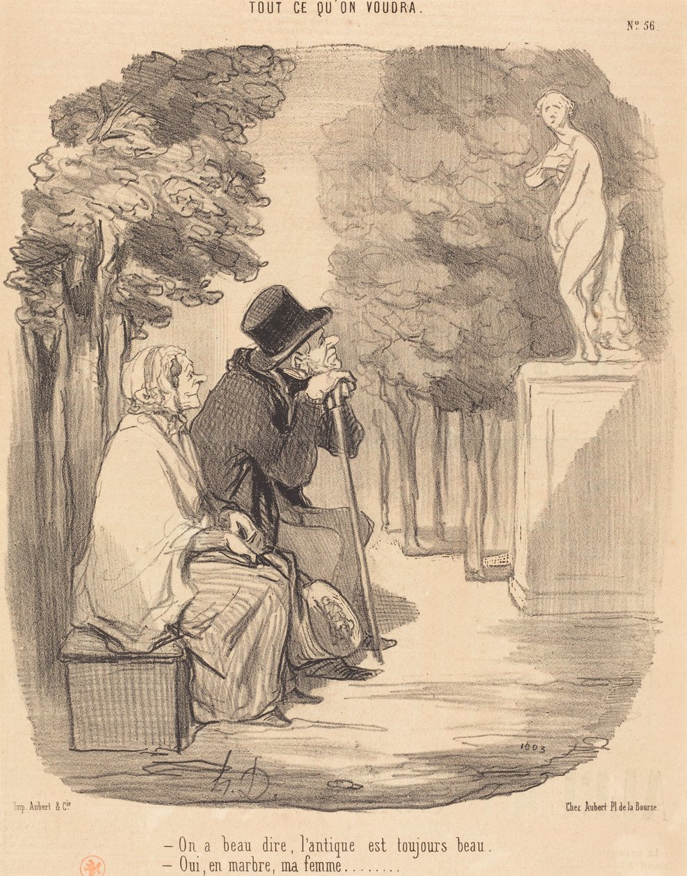 Man kan sige, hvad man vil, antikken er altid smuk... af Honoré Daumier