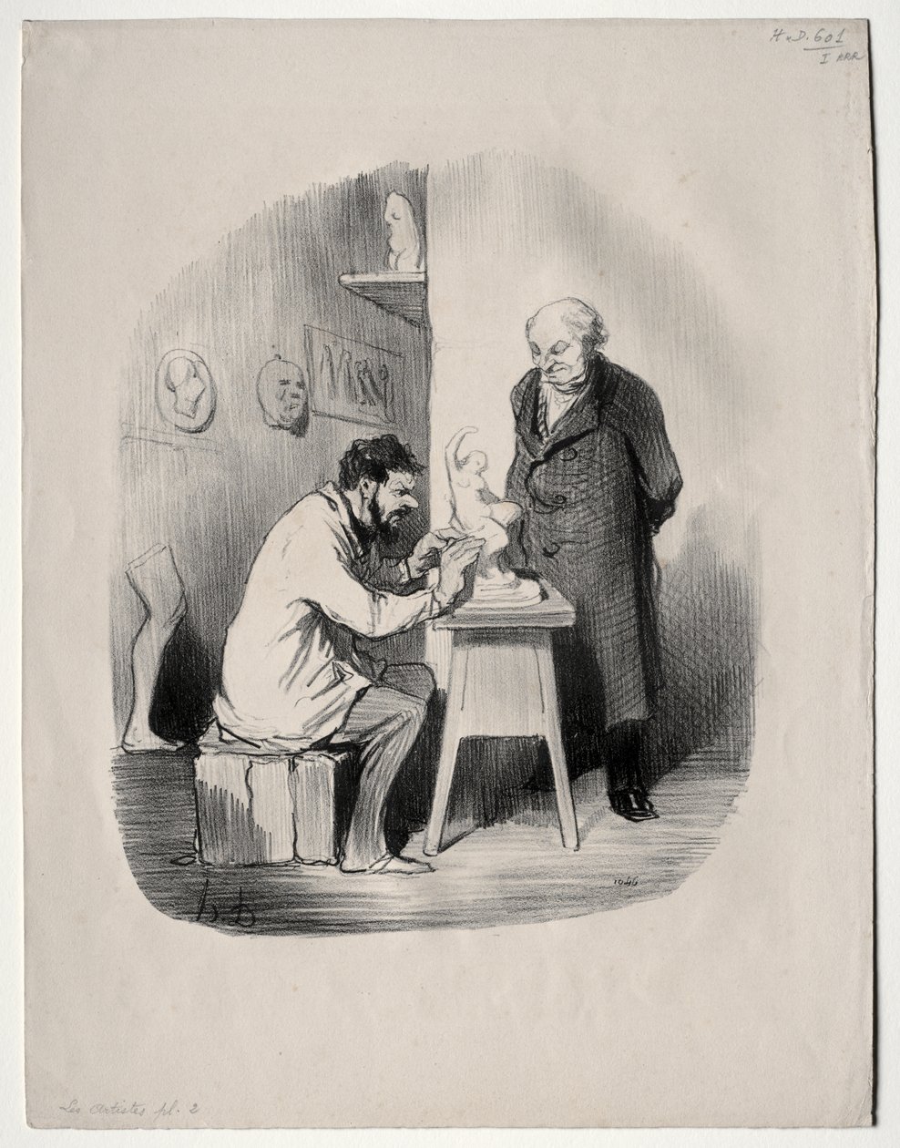 Kunstnerne, plade 2: Du skal modellere mig på denne måde en dag af Honoré Daumier