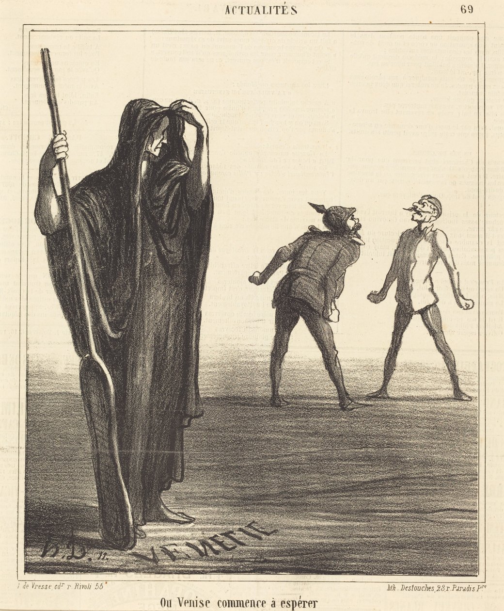 Hvor Venedig begynder at håbe af Honoré Daumier