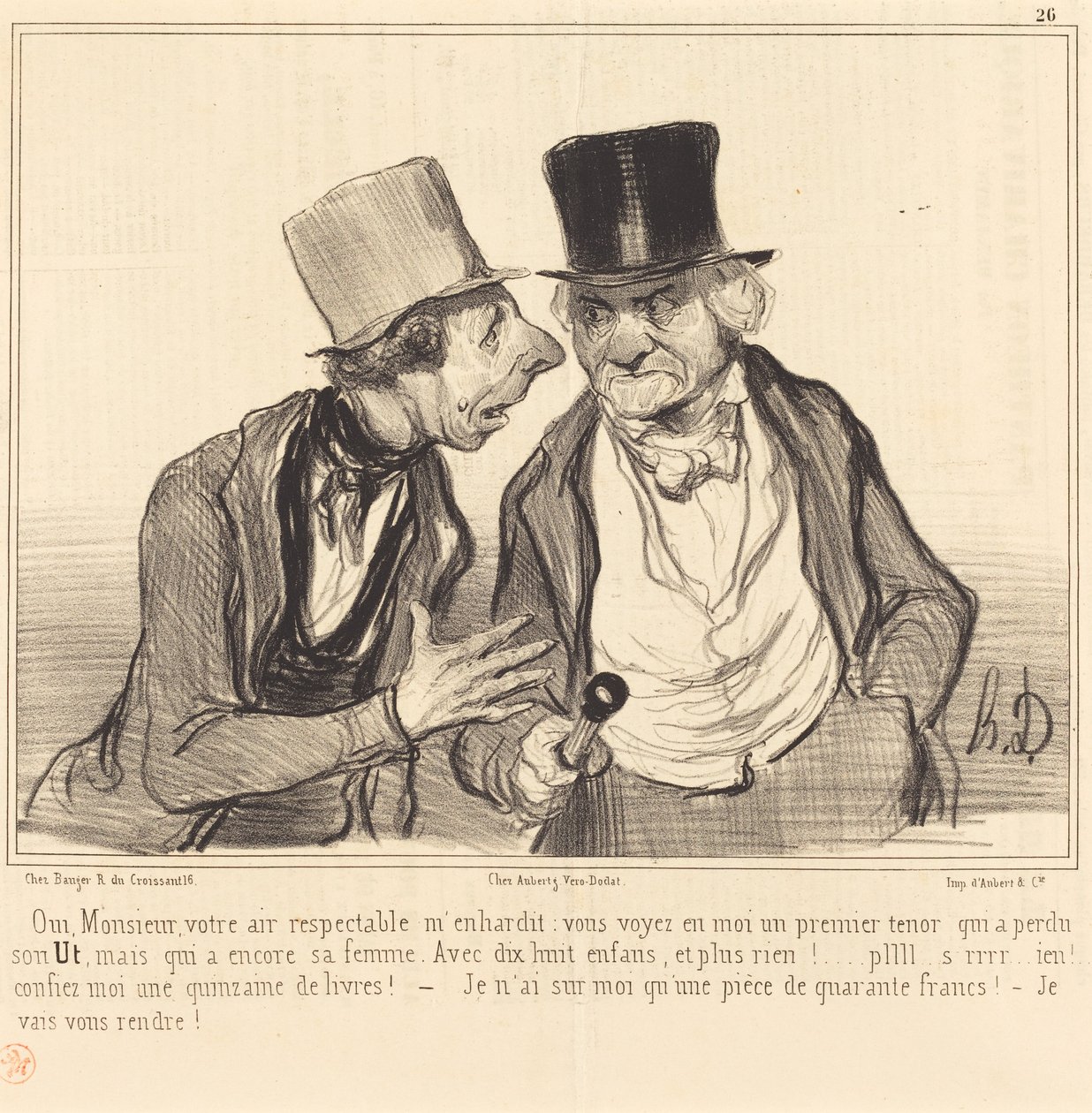 Ja, sir, din respektable luft opmuntrer mig... af Honoré Daumier