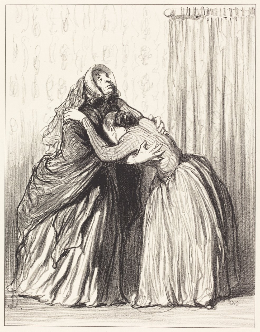 Ja, min kære, min mand har fornedret min værdighed... af Honoré Daumier
