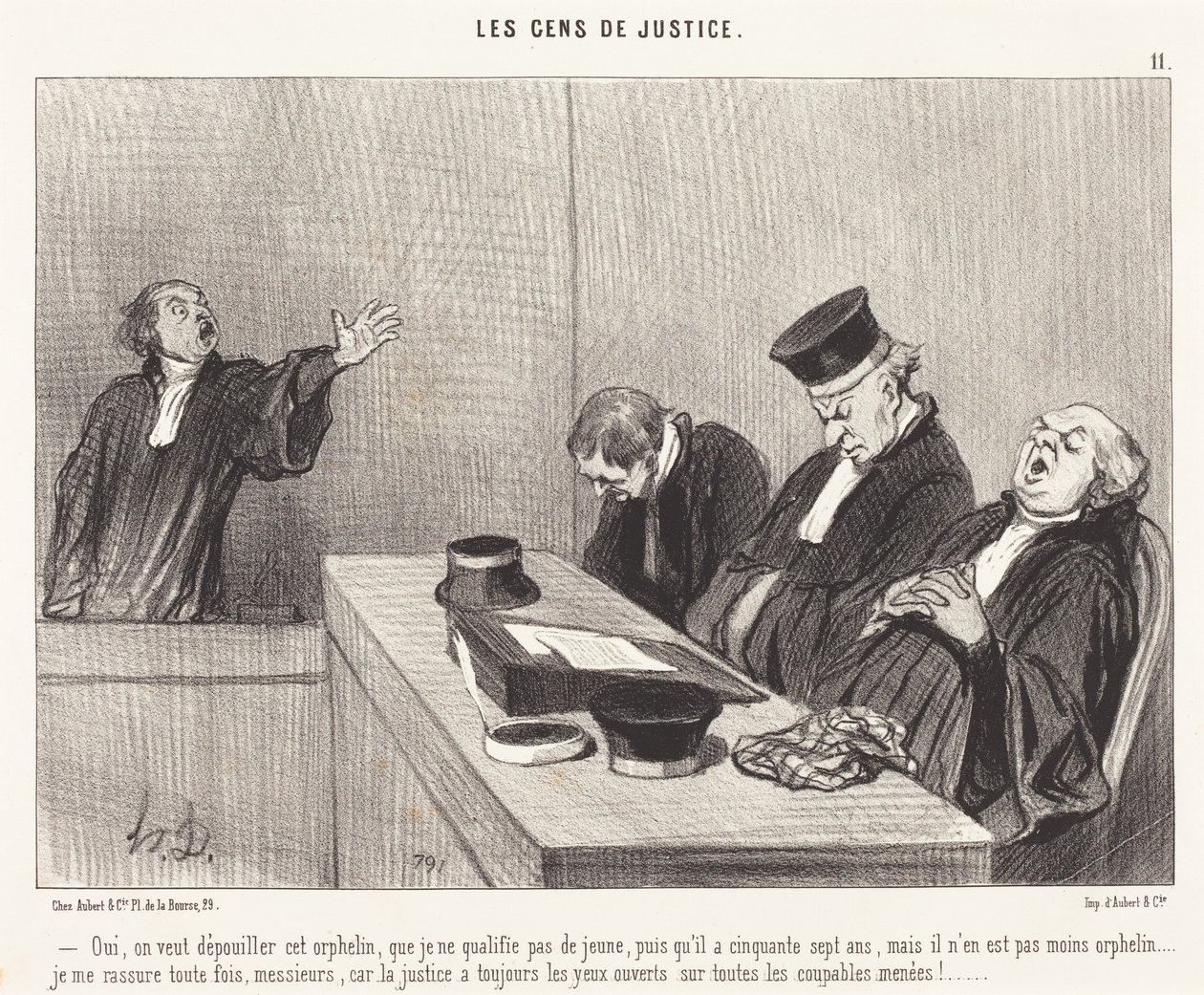 Ja, man vil berøve denne forældreløse... af Honoré Daumier