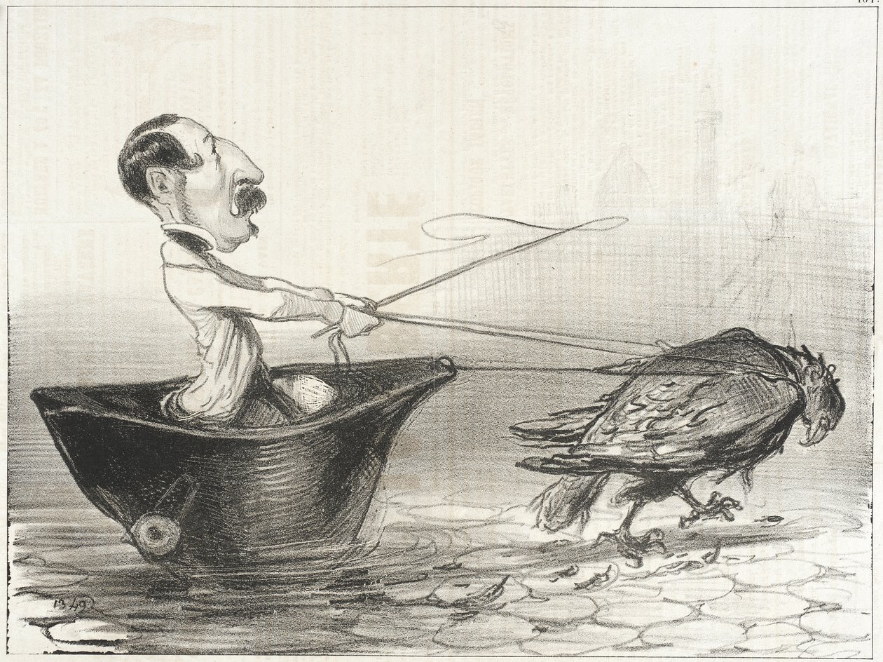 Napoleonsk dampskib af Honoré Daumier