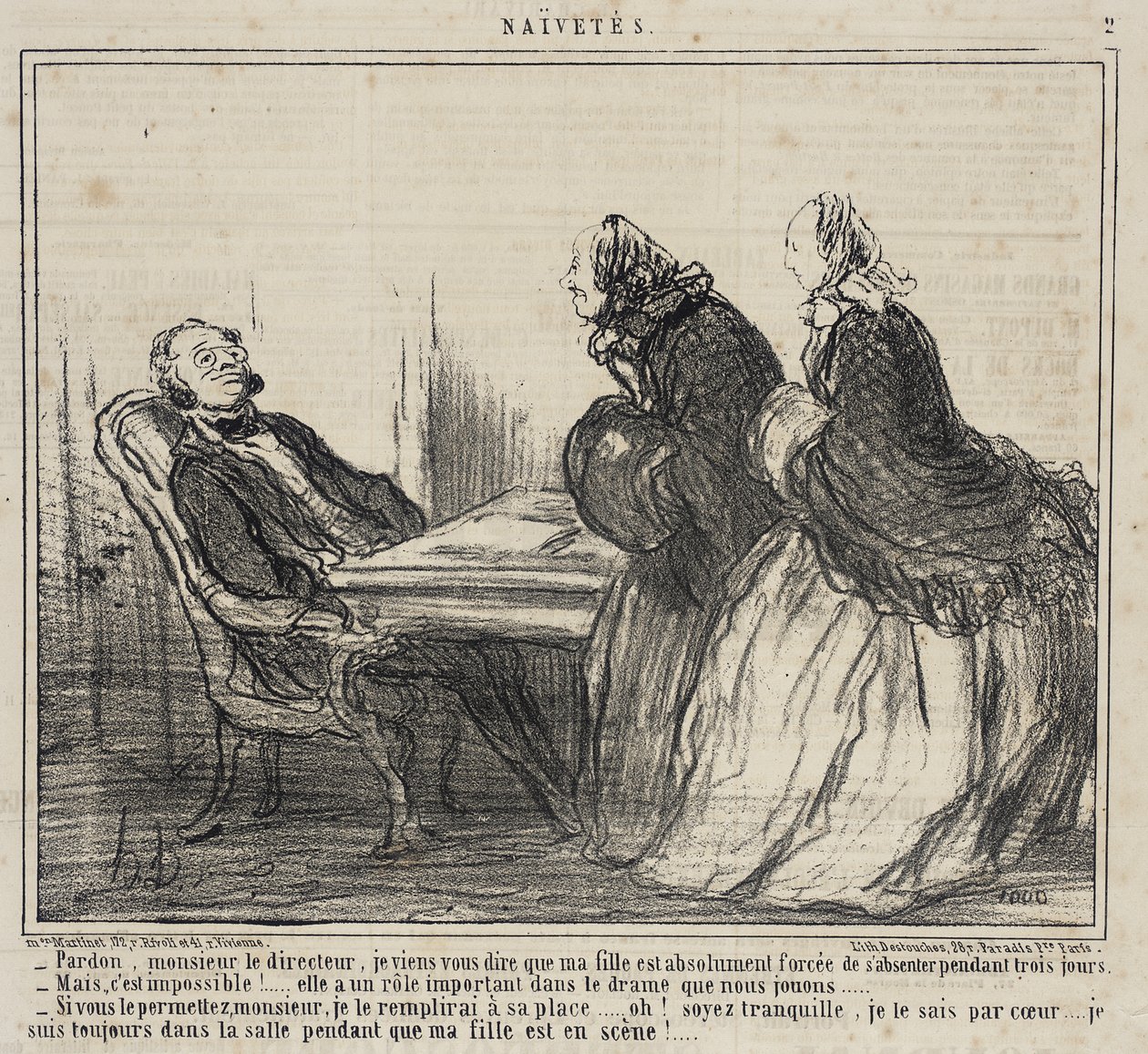 Undskyld, hr. direktør... af Honoré Daumier