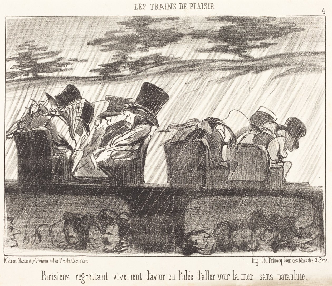 Parisiere, der dybt beklager... af Honoré Daumier
