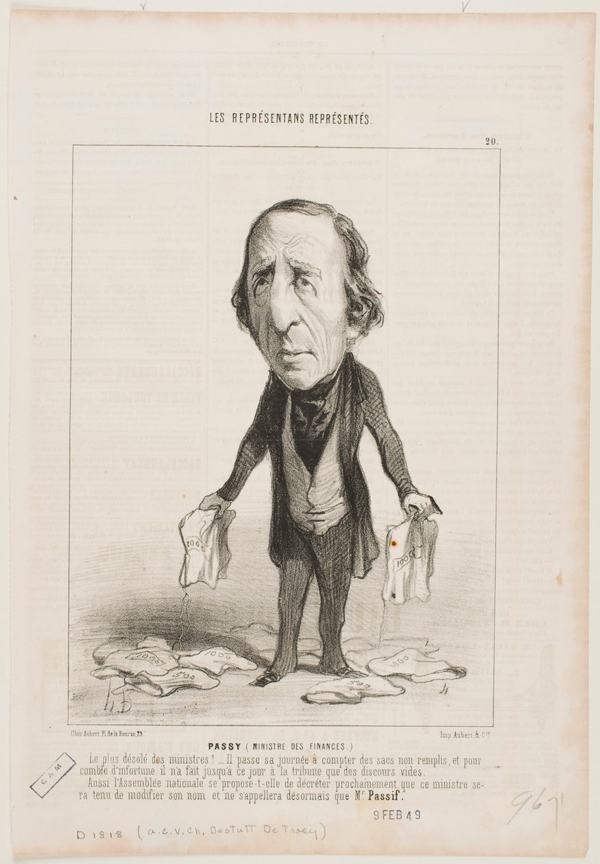 Passy, finansminister af Honoré Daumier