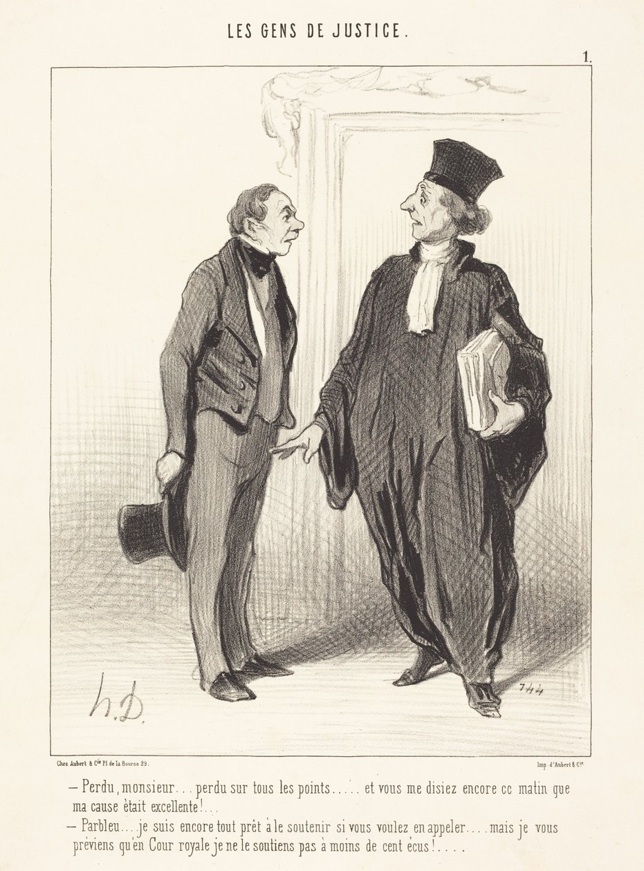 Tabt, hr... tabt på alle punkter... af Honoré Daumier