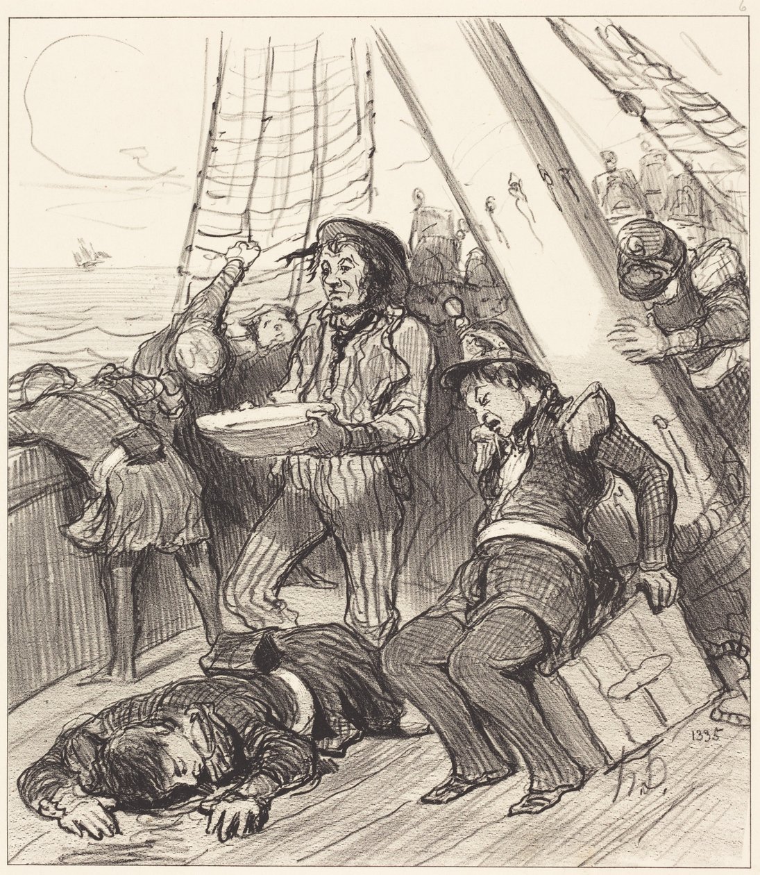 Flere nationalgardister, som ikke havde tænkt på det... af Honoré Daumier
