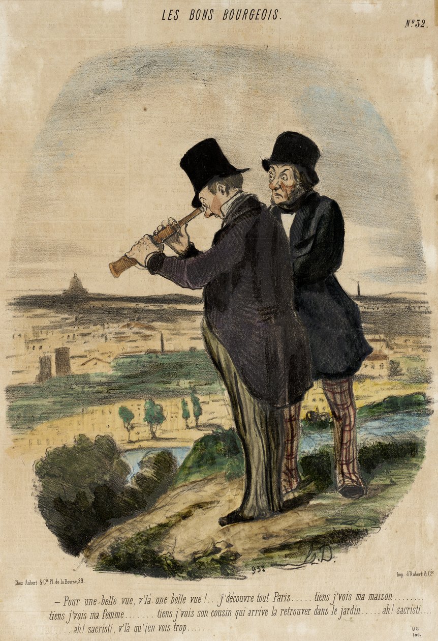 For en smuk udsigt, dér er en smuk udsigt!... af Honoré Daumier